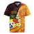 Tonga Culture Rugby Jersey Ngatu Pattern with Plumeria and Hibiscus