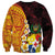 Tonga Culture Sweatshirt Ngatu Pattern with Plumeria and Hibiscus