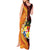 Tonga Culture Tank Maxi Dress Ngatu Pattern with Plumeria and Hibiscus