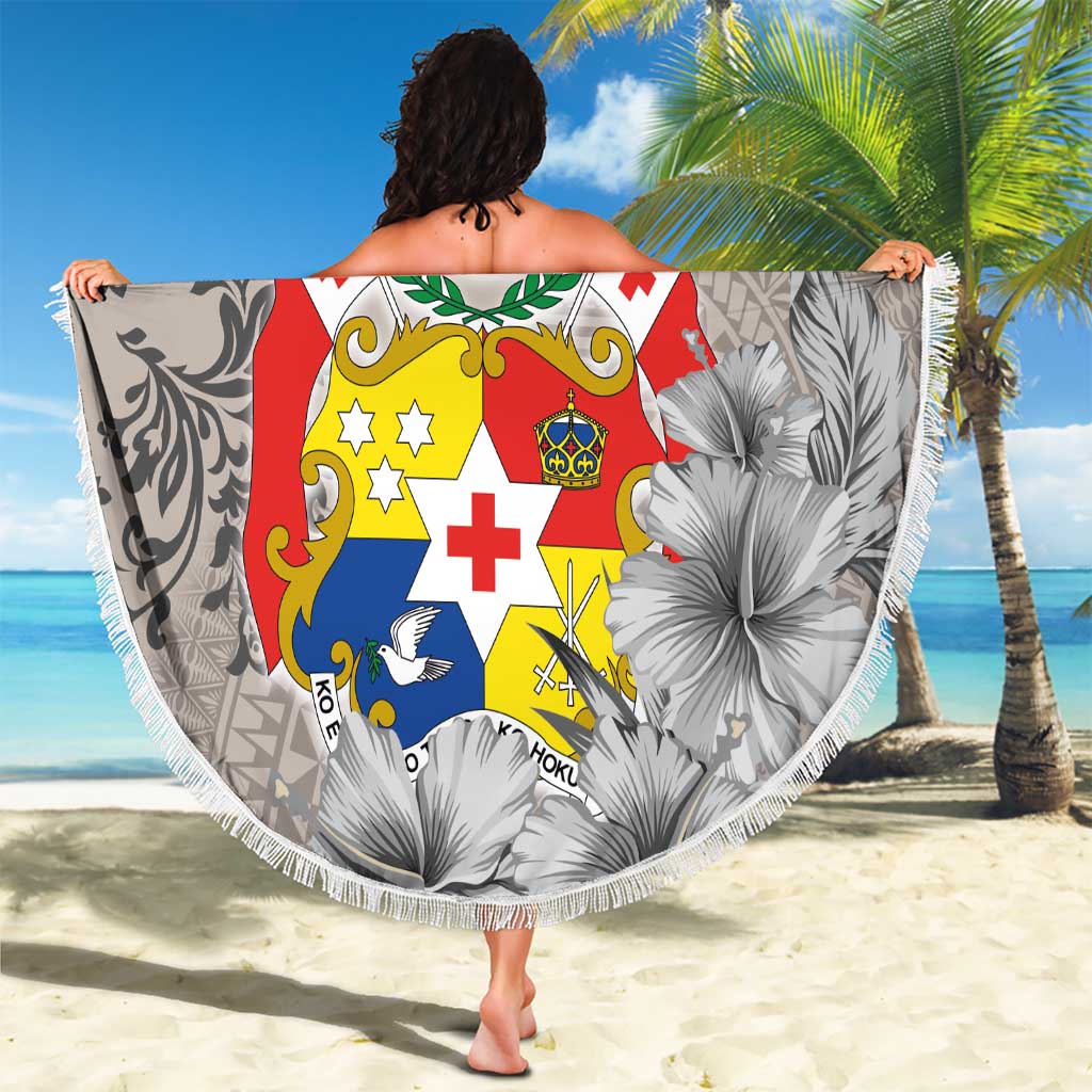 Tonga Culture Beach Blanket Ngatu Pattern and Blooming Hibiscus LT03 - Polynesian Pride