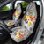 Tonga Culture Car Seat Cover Ngatu Pattern and Blooming Hibiscus