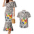 Tonga Culture Couples Matching Mermaid Dress and Hawaiian Shirt Ngatu Pattern and Blooming Hibiscus