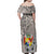 Tonga Culture Family Matching Off Shoulder Maxi Dress and Hawaiian Shirt Ngatu Pattern and Blooming Hibiscus