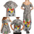 Tonga Culture Family Matching Summer Maxi Dress and Hawaiian Shirt Ngatu Pattern and Blooming Hibiscus