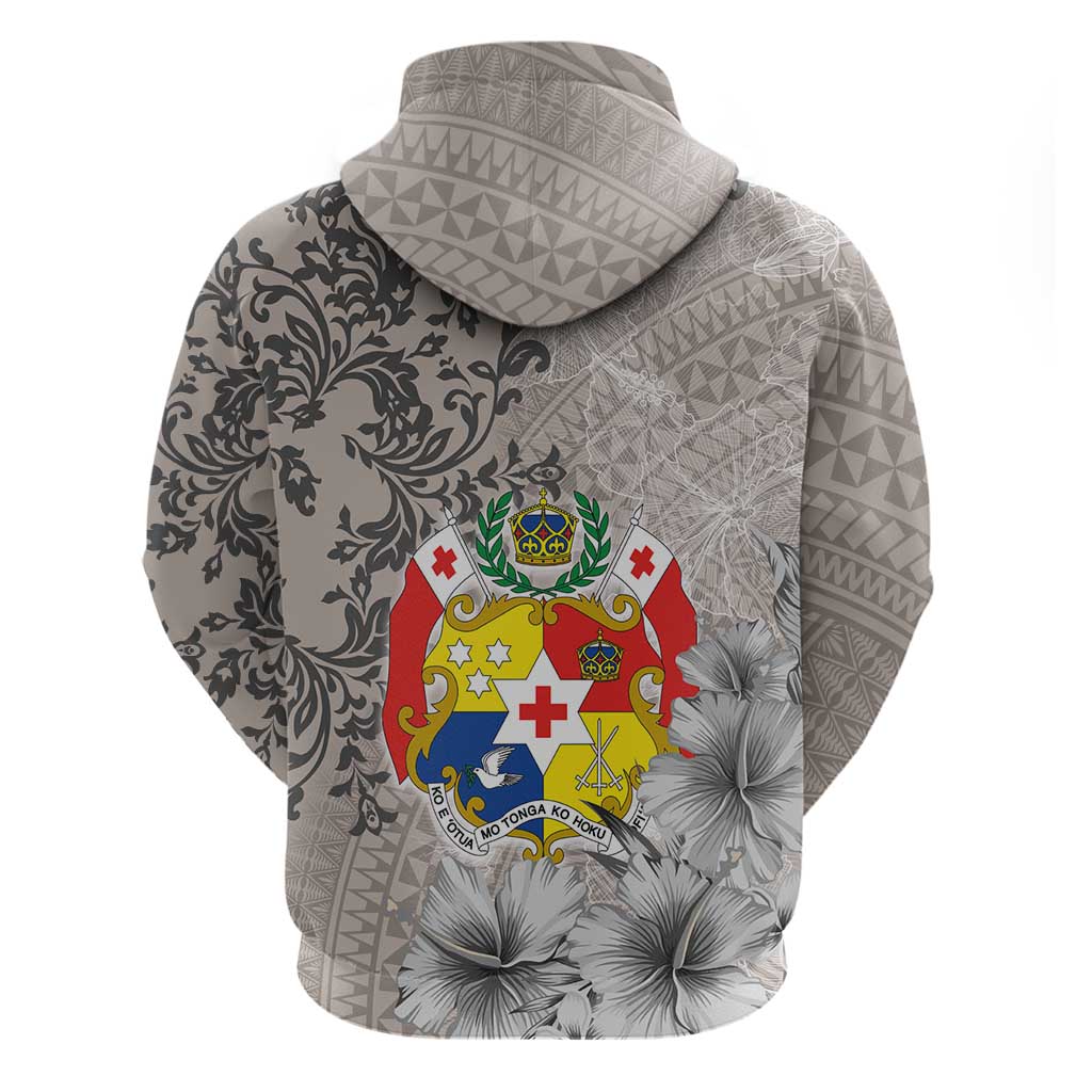 Tonga Culture Hoodie Ngatu Pattern and Blooming Hibiscus LT03 - Polynesian Pride