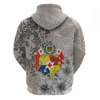 Tonga Culture Hoodie Ngatu Pattern and Blooming Hibiscus LT03 - Polynesian Pride
