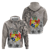Tonga Culture Hoodie Ngatu Pattern and Blooming Hibiscus LT03 - Polynesian Pride
