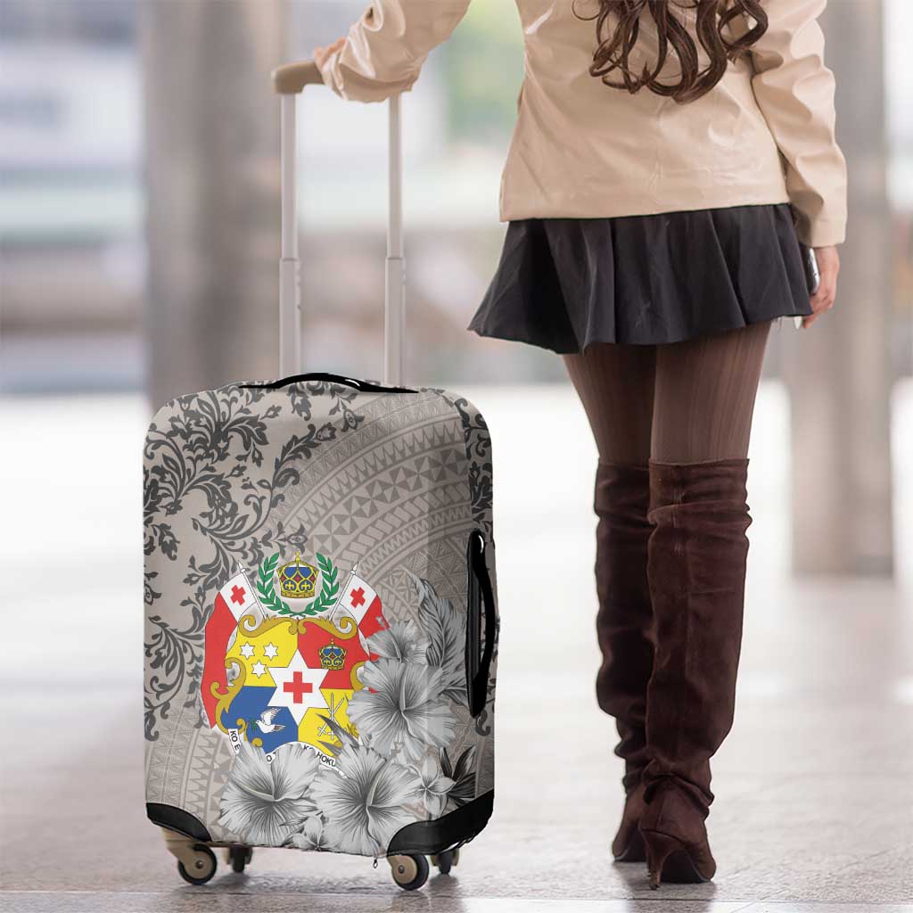 Tonga Culture Luggage Cover Ngatu Pattern and Blooming Hibiscus LT03 - Polynesian Pride
