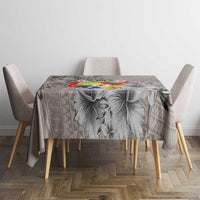 Tonga Culture Tablecloth Ngatu Pattern and Blooming Hibiscus LT03 - Polynesian Pride