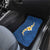 Polynesian Hibiscus and Plumeria with Tapa Pattern Car Mats Blue Color