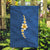 Polynesian Hibiscus and Plumeria with Tapa Pattern Garden Flag Blue Color