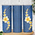 Polynesian Hibiscus and Plumeria with Tapa Pattern Skinny Tumbler Blue Color