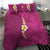 Polynesian Hibiscus and Plumeria with Tapa Pattern Bedding Set Pink Color