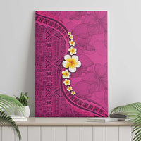 Polynesian Hibiscus and Plumeria with Tapa Pattern Canvas Wall Art Pink Color LT03 - Polynesian Pride