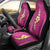 Polynesian Hibiscus and Plumeria with Tapa Pattern Car Seat Cover Pink Color