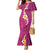 Polynesian Hibiscus and Plumeria with Tapa Pattern Family Matching Mermaid Dress and Hawaiian Shirt Pink Color