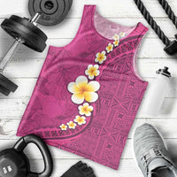 Polynesian Hibiscus and Plumeria with Tapa Pattern Men Tank Top Pink Color LT03 - Polynesian Pride