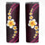 Polynesian Hibiscus and Plumeria with Tapa Pattern Skinny Tumbler Pink Color