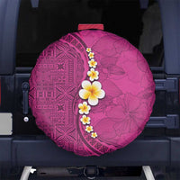 Polynesian Hibiscus and Plumeria with Tapa Pattern Spare Tire Cover Pink Color LT03 - Polynesian Pride