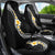 Pacific Hibiscus and Plumeria with Tapa Pattern Car Seat Cover Black Color