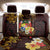 Tonga Ngatu and Hibiscus with Polynesian Tattoo Back Car Seat Cover Gold and Oxblood Color