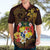 Tonga Ngatu and Hibiscus with Polynesian Tattoo Hawaiian Shirt Gold and Oxblood Color