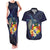 Tonga Vava'u Humpback Whale Blue Water Couples Matching Tank Maxi Dress and Hawaiian Shirt Polynesian Hibiscus Flowers