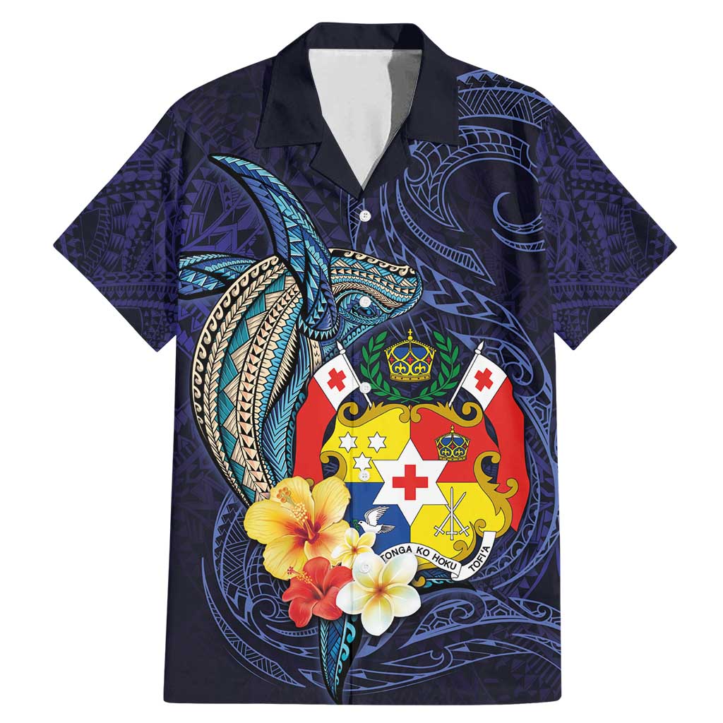 Tonga Vava'u Humpback Whale Blue Water Family Matching Mermaid Dress and Hawaiian Shirt Polynesian Hibiscus Flowers