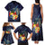 Tonga Vava'u Humpback Whale Blue Water Family Matching Tank Maxi Dress and Hawaiian Shirt Polynesian Hibiscus Flowers