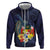 Tonga Vava'u Humpback Whale Blue Water Hoodie Polynesian Hibiscus Flowers