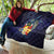 Tonga Vava'u Humpback Whale Blue Water Quilt Polynesian Hibiscus Flowers