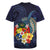 Tonga Vava'u Humpback Whale Blue Water Rugby Jersey Polynesian Hibiscus Flowers