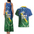 Solomon Islands Polynesian Tribal Shark and Crocodile Couples Matching Tank Maxi Dress and Hawaiian Shirt