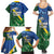 Solomon Islands Polynesian Tribal Shark and Crocodile Family Matching Summer Maxi Dress and Hawaiian Shirt