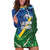 Solomon Islands Polynesian Tribal Shark and Crocodile Hoodie Dress