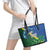 Solomon Islands Polynesian Tribal Shark and Crocodile Leather Tote Bag