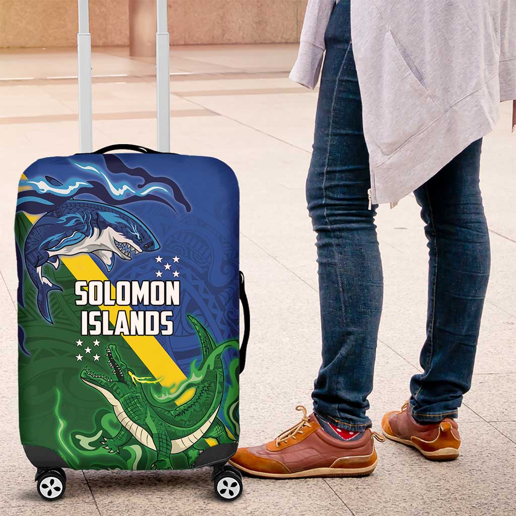 Solomon Islands Polynesian Tribal Shark and Crocodile Luggage Cover