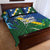 Solomon Islands Polynesian Tribal Shark and Crocodile Quilt Bed Set