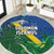 Solomon Islands Polynesian Tribal Shark and Crocodile Round Carpet