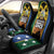 Solomon Islands Remembrance Day Car Seat Cover Lest We Forget and Polynesian Tattoo Pattern