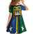 Solomon Islands Remembrance Day Kid Short Sleeve Dress Lest We Forget and Polynesian Tattoo Pattern