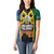 Solomon Islands Remembrance Day Women Polo Shirt Lest We Forget and Polynesian Tattoo Pattern