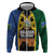 Solomon Islands Remembrance Day Zip Hoodie Lest We Forget and Polynesian Tattoo Pattern