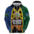 Solomon Islands Remembrance Day Zip Hoodie Lest We Forget and Polynesian Tattoo Pattern