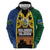 Solomon Islands Remembrance Day Zip Hoodie Lest We Forget and Polynesian Tattoo Pattern