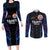 Personalised Tahiti Triathlon Polynesian Pattern Couples Matching Long Sleeve Bodycon Dress and Long Sleeve Button Shirt