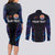 Personalised Tahiti Triathlon Polynesian Pattern Couples Matching Long Sleeve Bodycon Dress and Long Sleeve Button Shirt