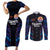 Personalised Tahiti Triathlon Polynesian Pattern Couples Matching Short Sleeve Bodycon Dress and Long Sleeve Button Shirt