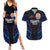 Personalised Tahiti Triathlon Polynesian Pattern Couples Matching Summer Maxi Dress and Hawaiian Shirt