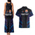 Personalised Tahiti Triathlon Polynesian Pattern Couples Matching Tank Maxi Dress and Hawaiian Shirt